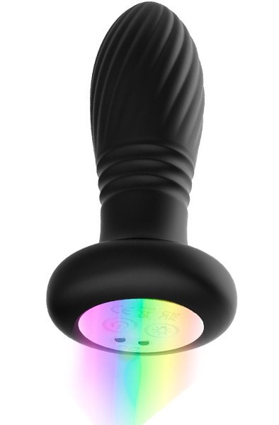 Tainy Thrusting Led Lighted Anal Plug med Fjernbetjening