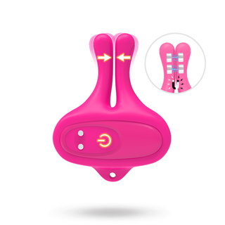 Vibrating Nipple Clamps Pink
